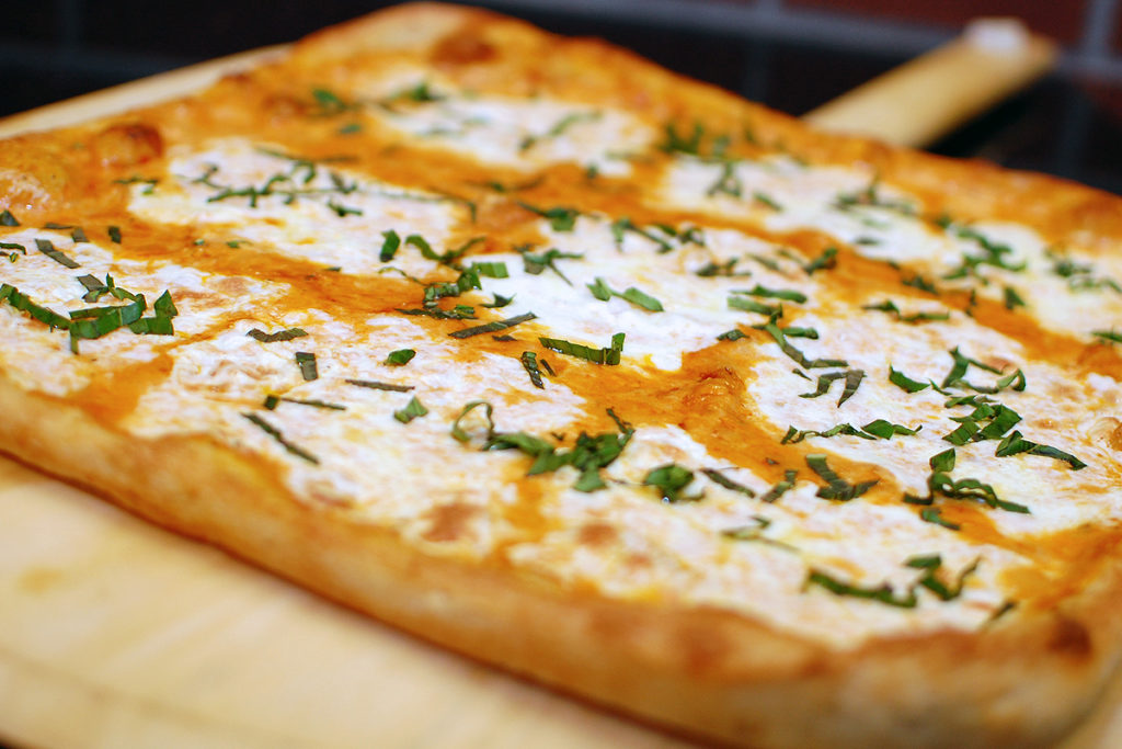 Sicilian Pie with Fresh Mozzarella