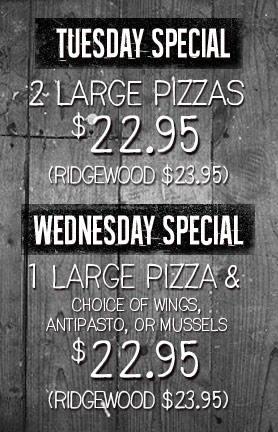 Tuesday and Wednesday Night Specials